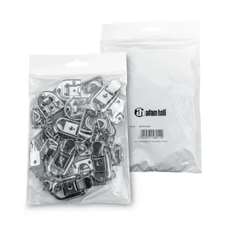 Adam Hall Hardware 1907 M10 AH - 10 x Aufbauschloss klein, abschließbar, vernickelt in Beutelverpackung