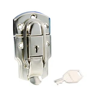 Adam Hall Hardware 1911 - Aufbauschloss groß vernickelt abschließbar