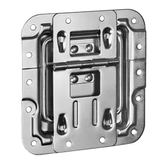 Adam Hall Hardware 270746 - Deckelfeststeller kurz gekröpft mit Scharnier und Nietschutz