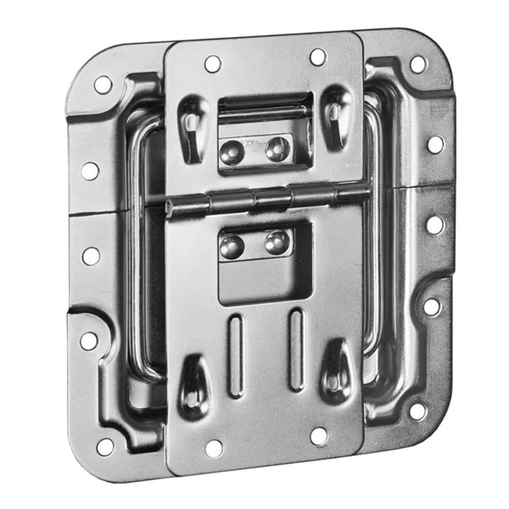 Adam Hall Hardware 270746 - Deckelfeststeller kurz gekröpft mit Scharnier und Nietschutz