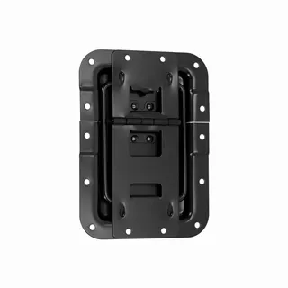 Adam Hall Hardware 270836 BLK - Deckelfeststellscharnier groß gestuft, schwarz