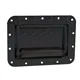 Adam Hall Hardware 34085 BLK - Klappgriff groß gefedert in Einbauschale 14mm tief, schwarz