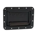Adam Hall Hardware 34085 BLK - Klappgriff groß gefedert in Einbauschale 14mm tief, schwarz