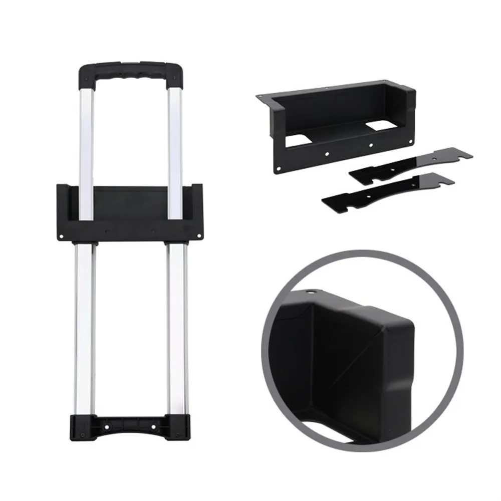 Adam Hall Hardware 3476021 - Versenkter Ausziehgriff 1 Auszug, schwarze Schale gekröpft Länge 528 - 808 mm