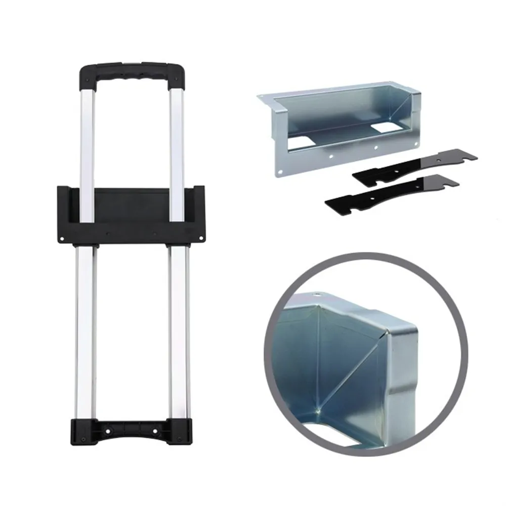 Adam Hall Hardware 3476023 - Versenkter Ausziehgriff 1 Auszug, verzinkte Schale gekröpft Länge 528 - 808 mm