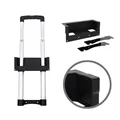 Adam Hall Hardware 3476031 - Versenkter Ausziehgriff 2 Auszüge, schwarze Schale gekröpft Länge 336 - 661 mm