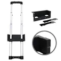 Adam Hall Hardware 3476041 - Versenkter Ausziehgriff 3 Auszüge, schwarze Schale gekröpft Länge 336 - 856 mm