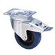 Guitel 37024 - Lenkrolle 100 mm mit Blauem Rad und Feststeller