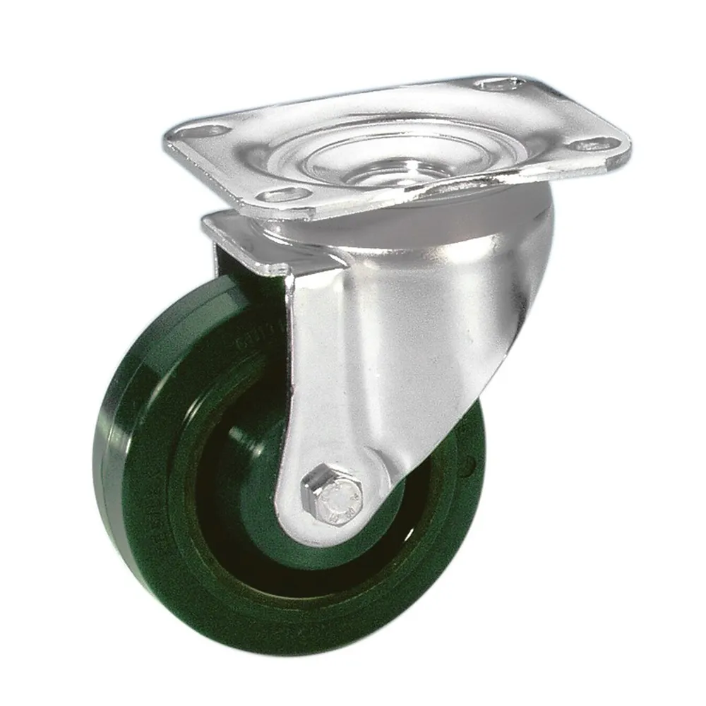 Guitel 37025 - HD Lenkrolle 100 mm mit Grünem Rad