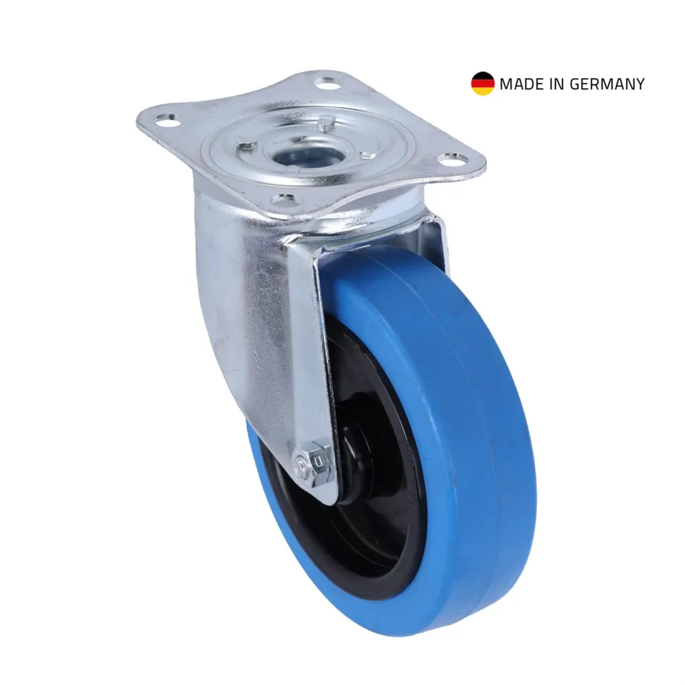 Tente 37035 - Lenkrolle 125 mm mit Blauem Rad