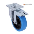Tente 37036 - Lenkrolle 125 mm mit Blauem Rad und Feststeller