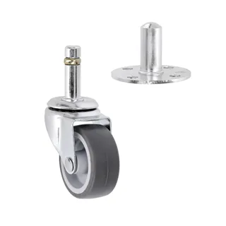 Adam Hall Hardware 37050 - 4er-Set 50mm Steckrolle mit Einbauhülse