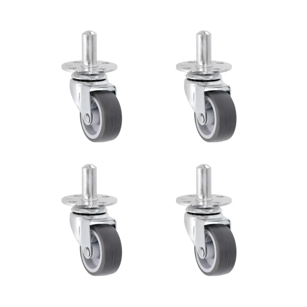 Adam Hall Hardware 37050 - 4er-Set 50mm Steckrolle mit Einbauhülse