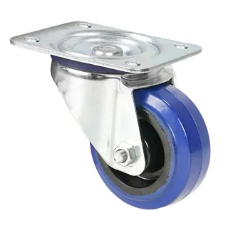 Adam Hall Hardware 372081 - Lenkrolle 80 mm mit blauem Rad