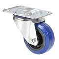 Adam Hall Hardware 372081 - Lenkrolle 80 mm mit blauem Rad