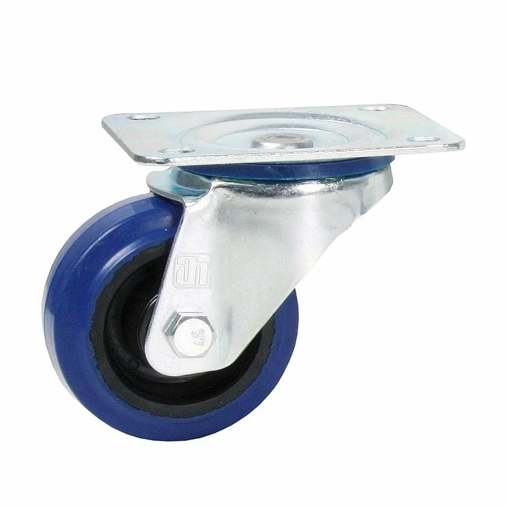 Adam Hall Hardware 372081 - Lenkrolle 80 mm mit blauem Rad