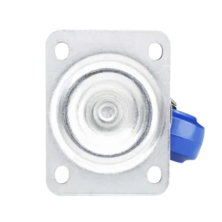 Adam Hall Hardware 372081 - Lenkrolle 80 mm mit blauem Rad