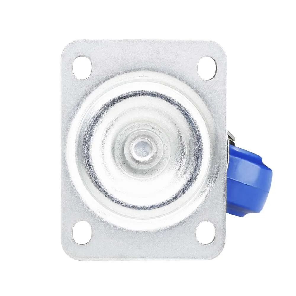 Adam Hall Hardware 372081 - Lenkrolle 80 mm mit blauem Rad