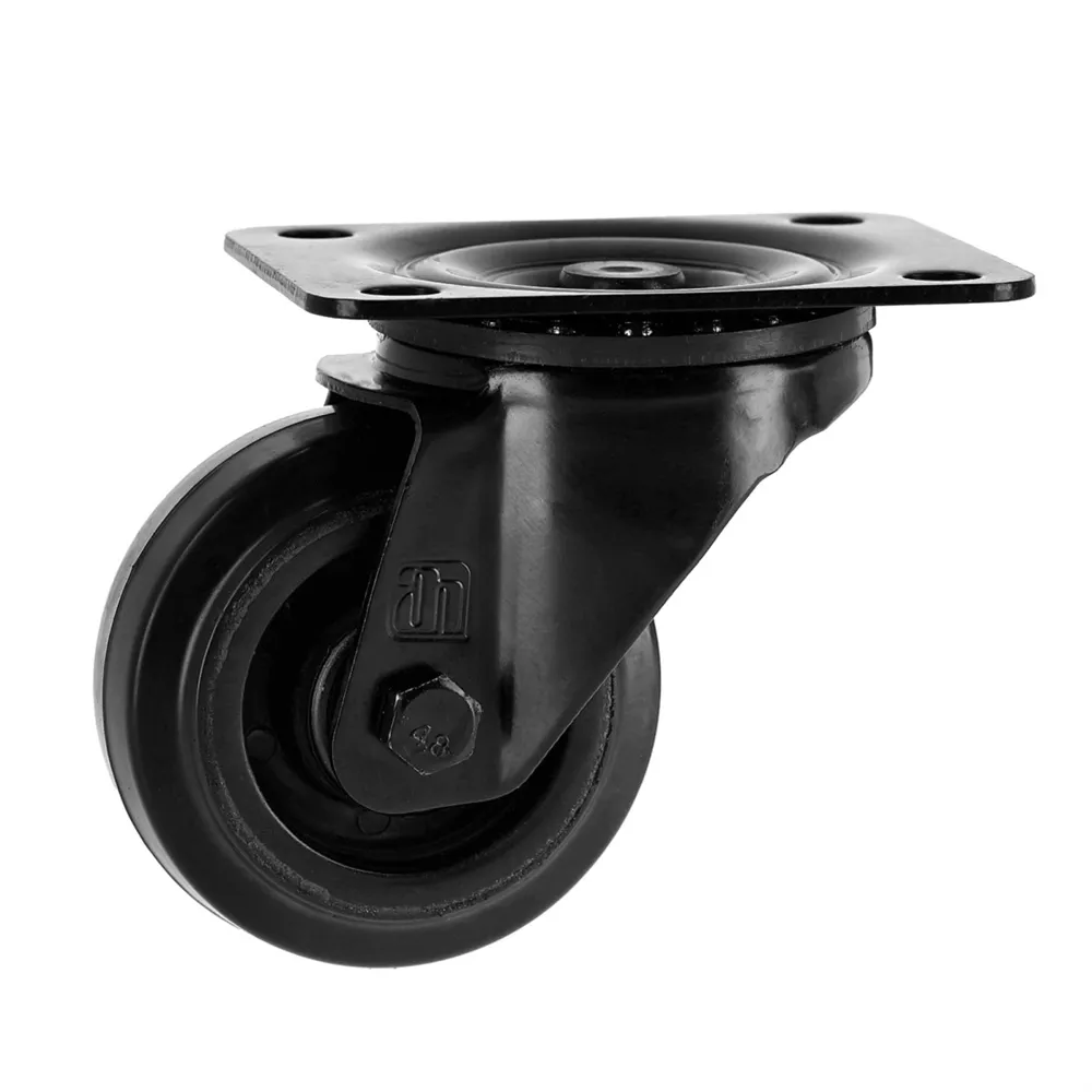 Adam Hall Hardware 372081 BLK - Lenkrolle 80 mm, schwarz