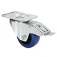 Adam Hall Hardware 372091 - Lenkrolle 80 mm mit blauem Rad und Feststeller