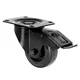 Adam Hall Hardware 372091 BLK - Lenkrolle 80 mm mit Feststeller, schwarz