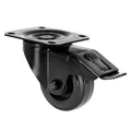 Adam Hall Hardware 372091 BLK - Lenkrolle 80 mm mit Feststeller, schwarz