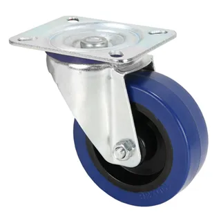 Adam Hall Hardware 372151 - Lenkrolle 100 mm mit blauem Rad