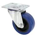 Adam Hall Hardware 372151 - Lenkrolle 100 mm mit blauem Rad
