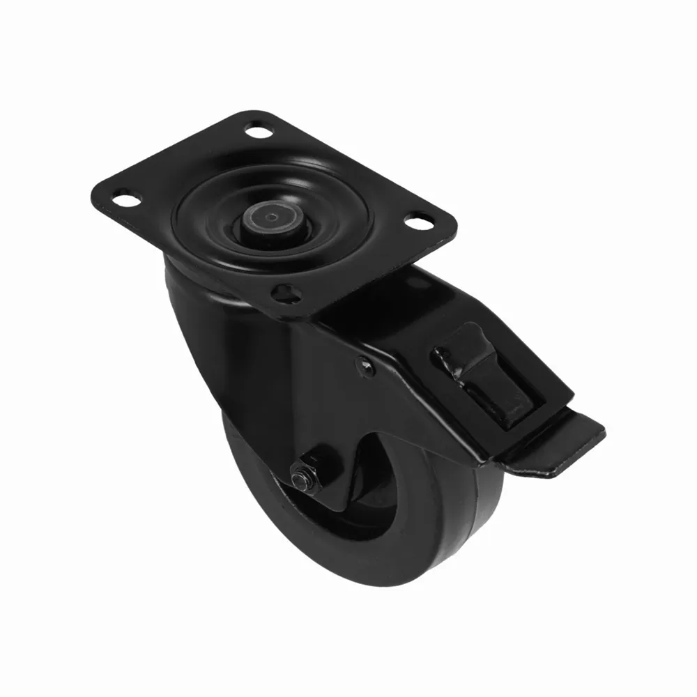 Adam Hall Hardware 372191 BLK - Lenkrolle 100 mm mit Feststeller, schwarz