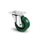 Adam Hall Hardware 372251 - Lenkrolle 100 mm Heavy Duty mit grünem Rad