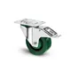 Adam Hall Hardware 372291 - Lenkrolle 100 mm Heavy Duty mit grünem Rad und Feststeller