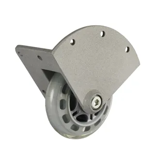 Adam Hall Hardware 37450 S - Einbau Eckrolle mit weichem Rad 75 mm