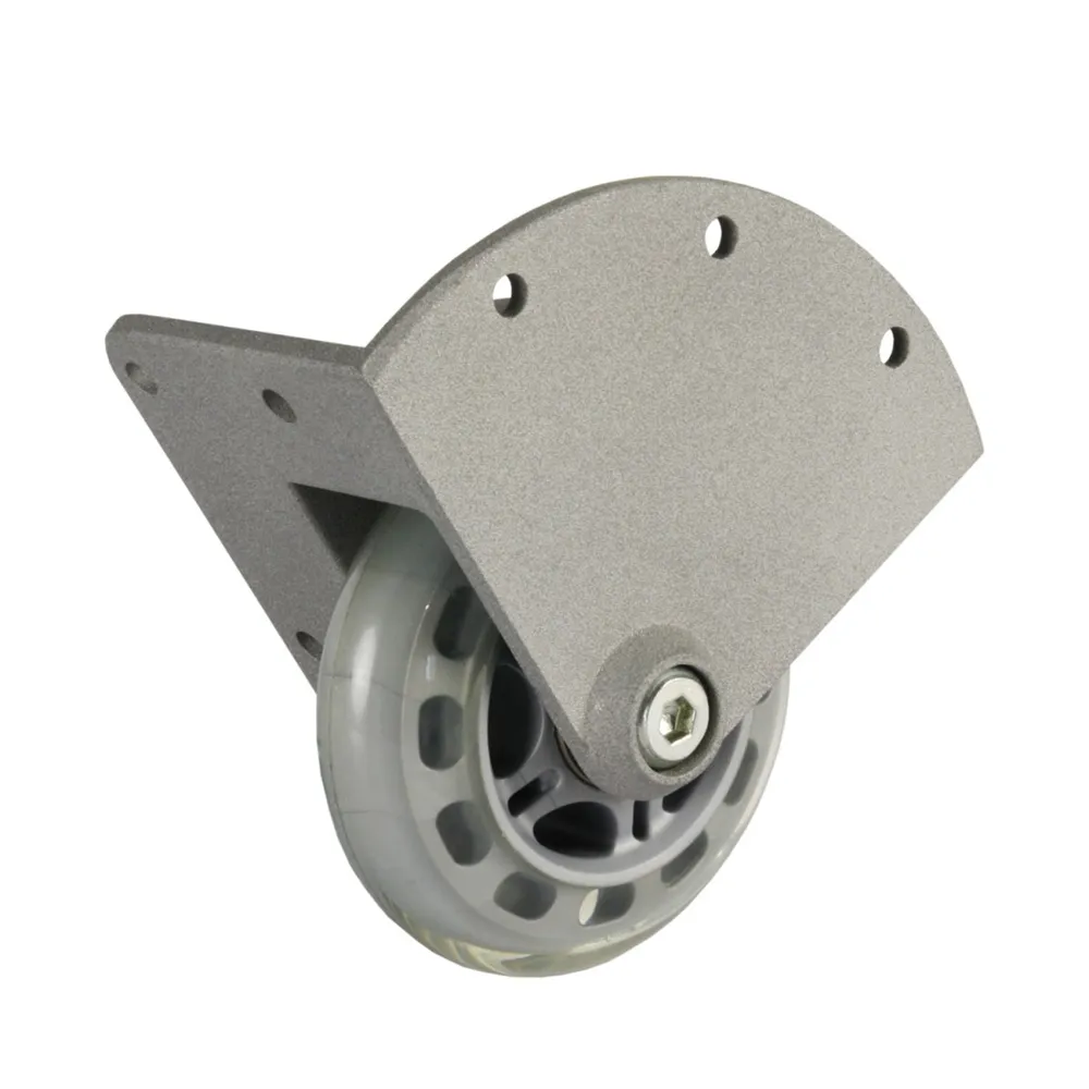 Adam Hall Hardware 37450 S - Einbau Eckrolle mit weichem Rad 75 mm