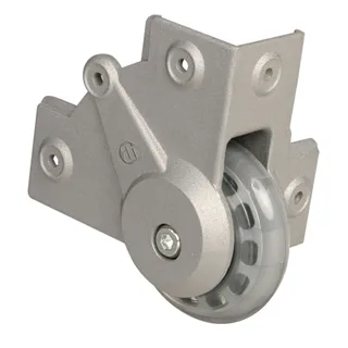 Adam Hall Hardware 37451 S - Einbau Eckrolle mit weichem Rad 75 mm