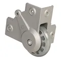 Adam Hall Hardware 37451 S - Einbau Eckrolle mit weichem Rad 75 mm