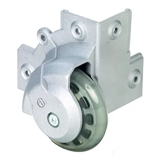 Adam Hall Hardware 37501 S - Eckaufbaurolle mit weichem Rad 75 mm