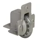 Adam Hall Hardware 37551 S - Kanteneinbaurolle mit weichem Rad 75 mm