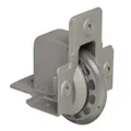 Adam Hall Hardware 37551 S - Kanteneinbaurolle mit weichem Rad 75 mm