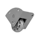 Adam Hall Hardware 37601 S - Eckeinbaurolle mit 48 mm-Rad in Alu-Druckgussgehäuse, gekröpft