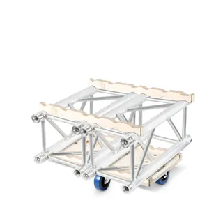 Adam Hall Accessories EUROTRUSS ROLL BOARD 381033 - EUROTRUSS Rollenbrett mit 3 x 100 mm Rollen